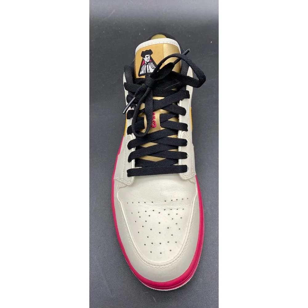 Air‎ Jordan Mens 11 1 Low Phat Matador Sail Metallic Gold Gym Red